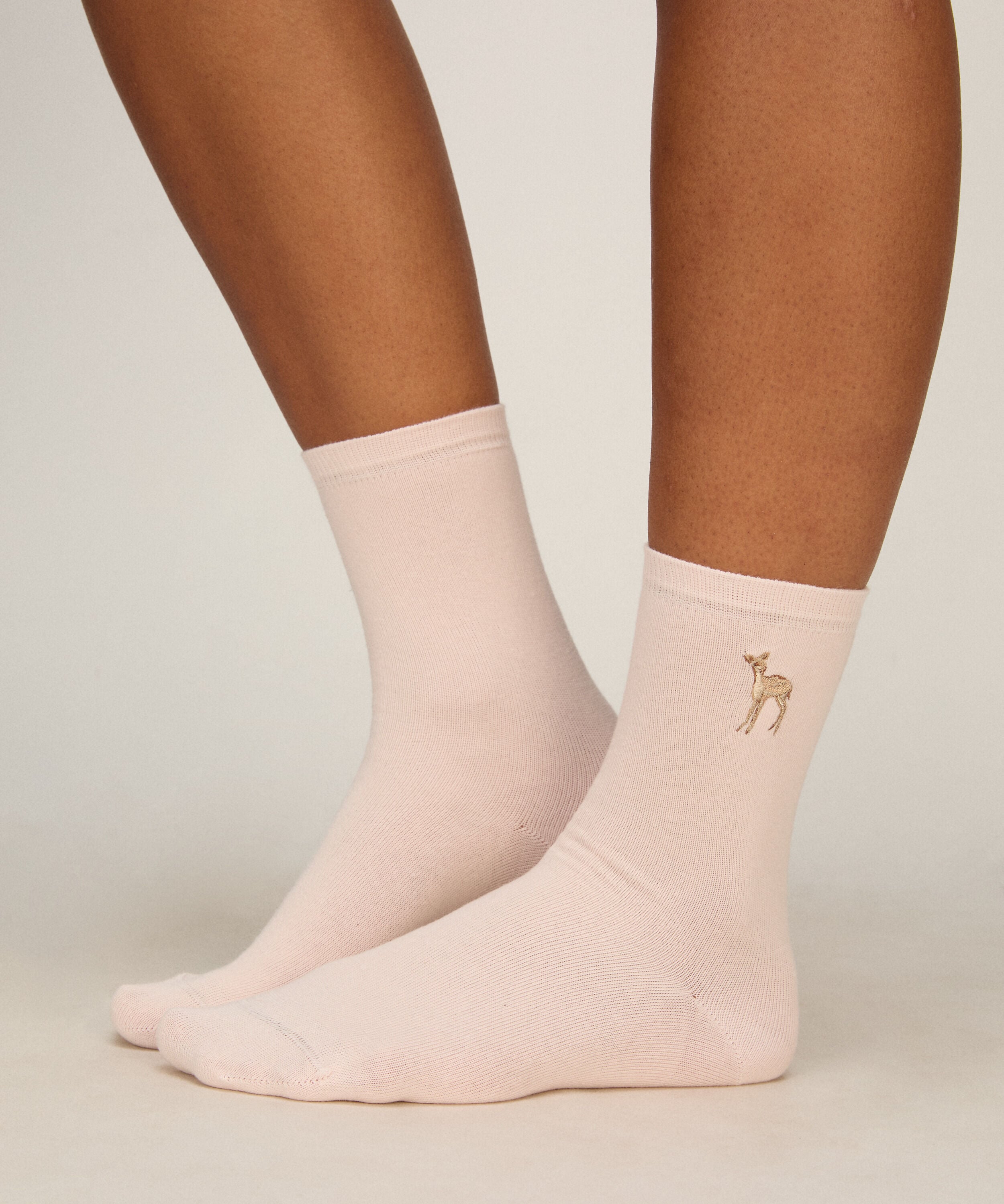 Socks 3 Pair Cotton, Rose