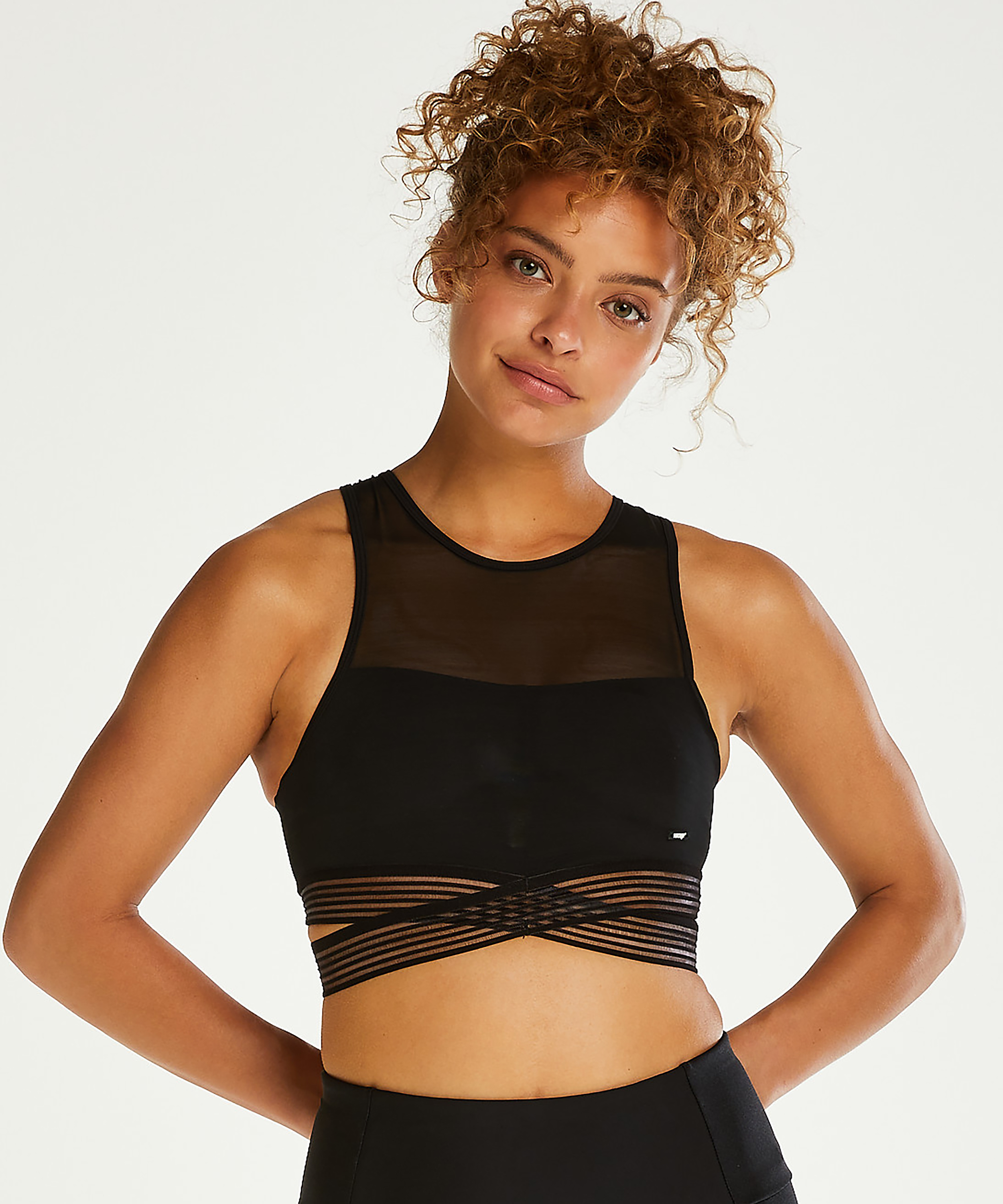 Soutien-gorge de sport HKMX Niveau 1, Noir, main