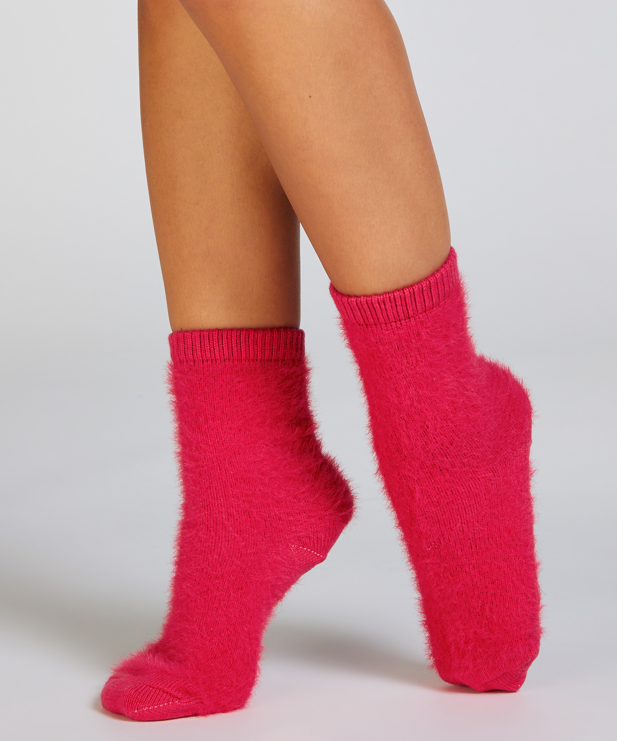 1 paire de chaussettes tricotées, Rose, main