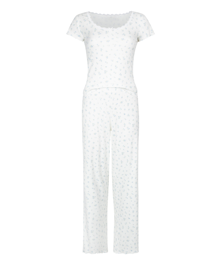 Ensemble pyjama côtelé, Bleu