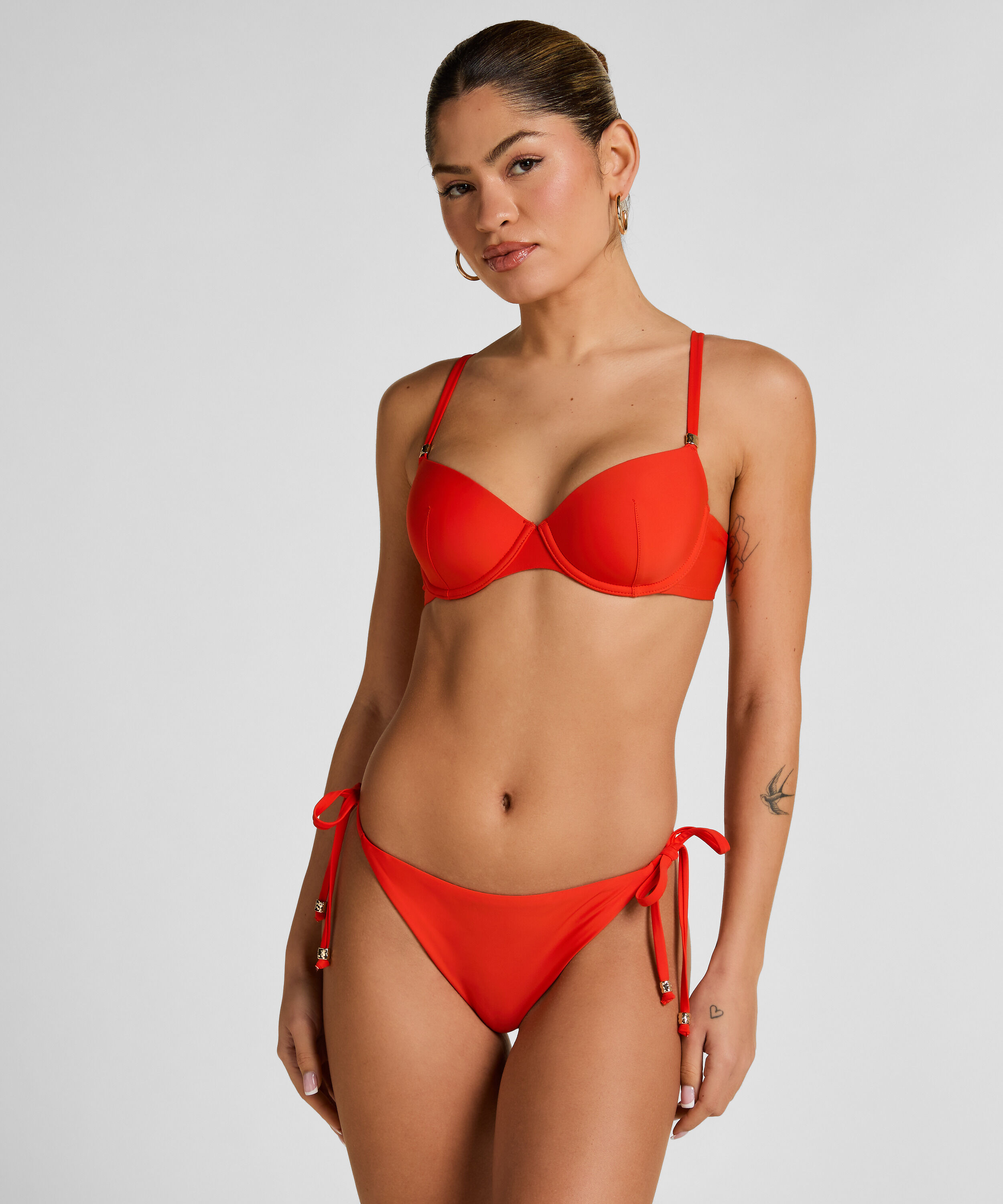 Bas de bikini Luxe Cheeky, Rouge