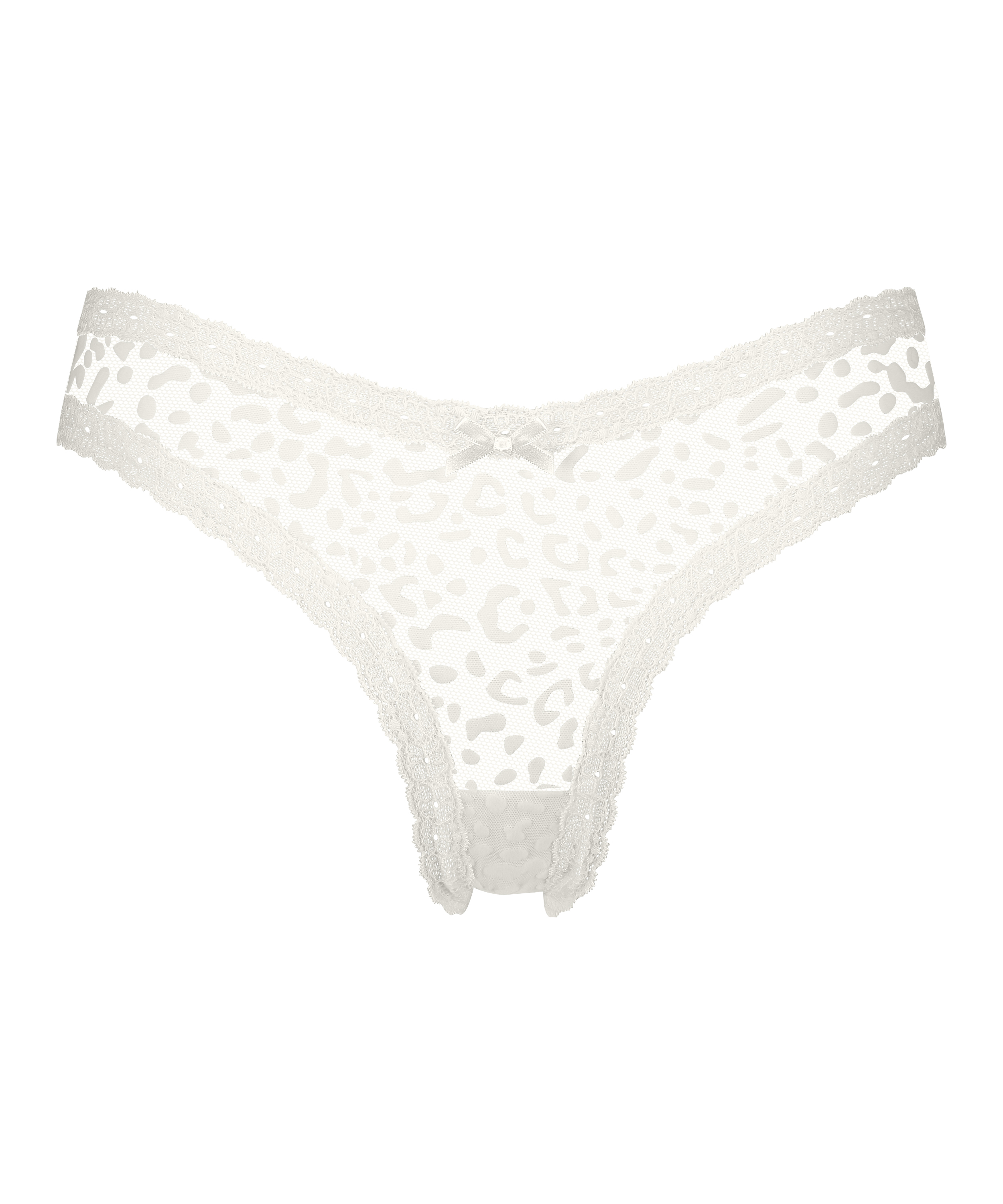 Slip brésilien V-shape Zena, Blanc, main