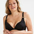 Haut de bikini &agrave; armatures pr&eacute;form&eacute; Capsule Taille E +, Noir