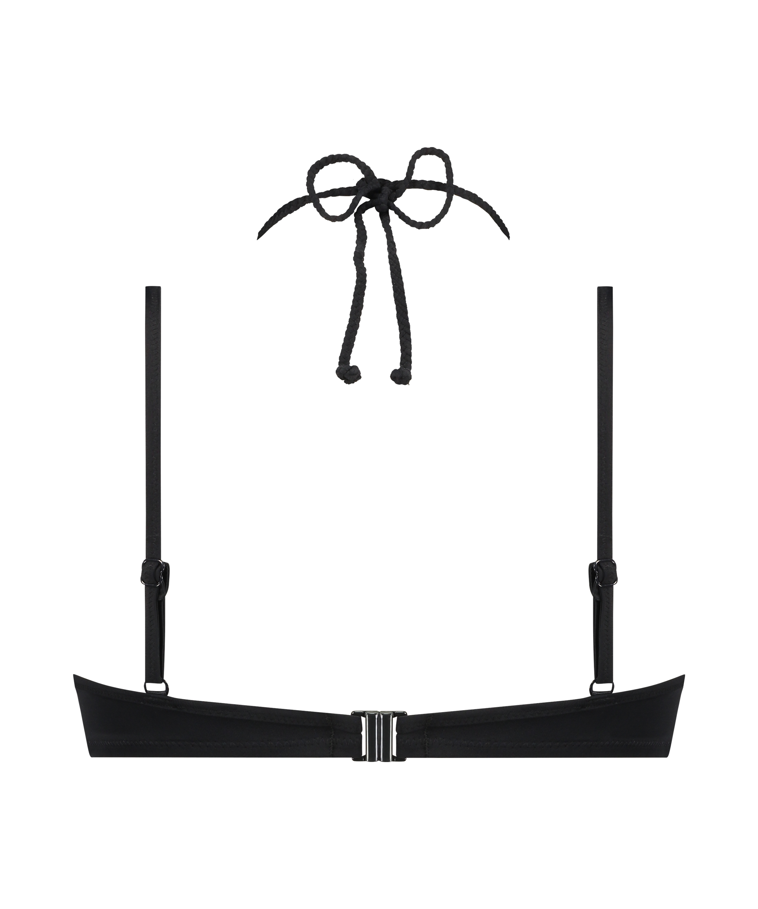 Haut de maillot de bain rembourré à armatures Luxe, Noir, main