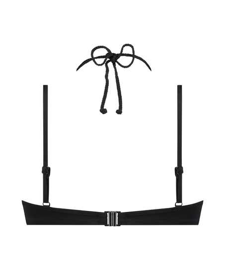 Haut de maillot de bain rembourré à armatures Luxe, Noir