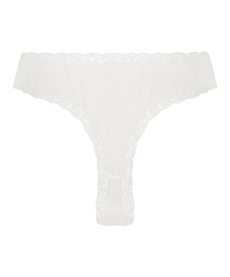 Slip brésilien V-shape mesh, Blanc