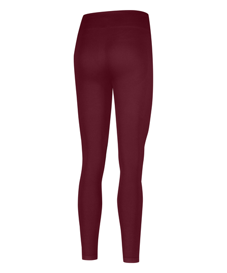 Legging de sport sans coutures taille haute HKMX, Rouge