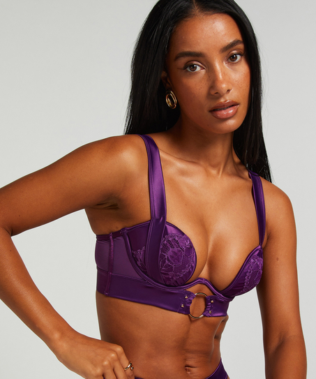 Soutien-gorge à armatures préformé longline Elsa, Violet