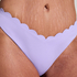 Slip de Bikini Échancrés Scallop, Violet