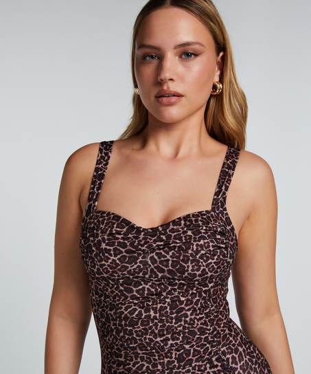 Maillot de bain Leopard, marron