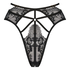 Slip brésilien à entrejambe ouvert Roxanne, Noir