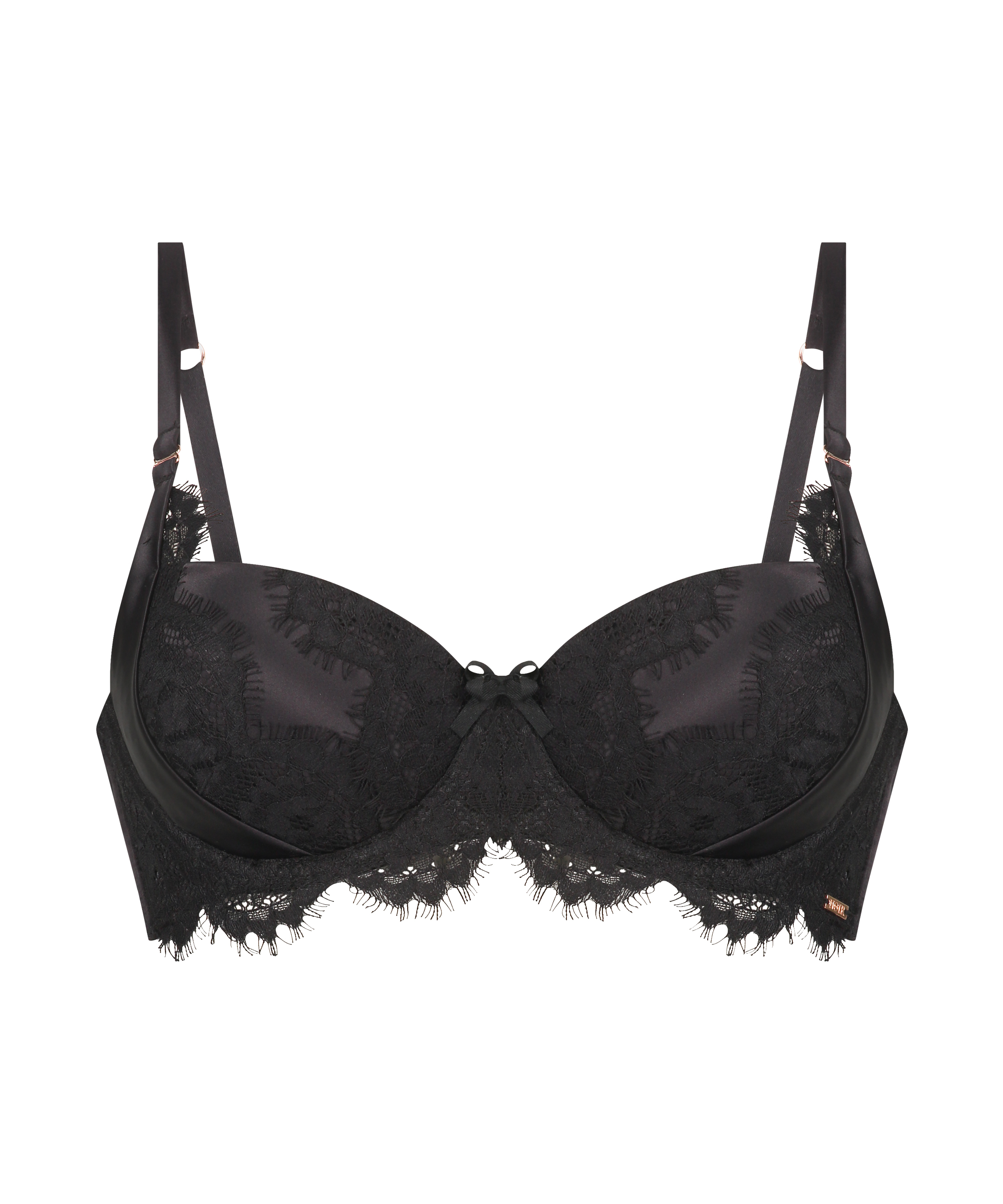 Soutien-gorge rembourré à armatures Hannako, Noir, main