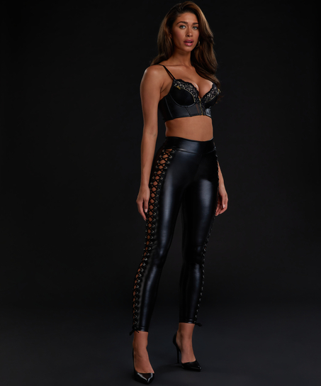 Legging Lace up, Noir