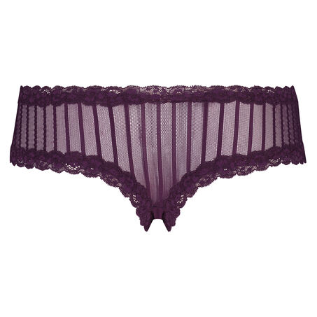 Slip br&eacute;silien V-shape mesh, Violet
