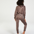 Hoodie en velours, Marron