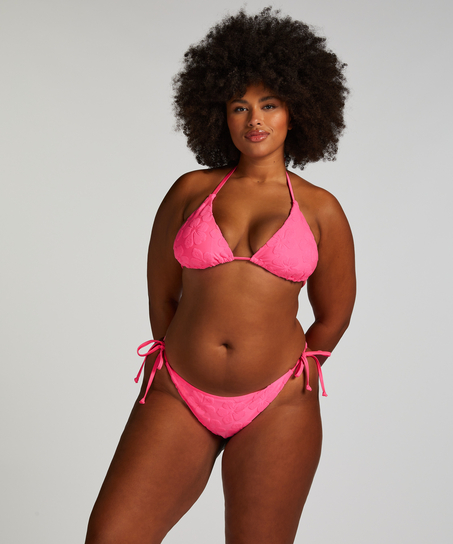Haut de bikini triangle Hula, Rose