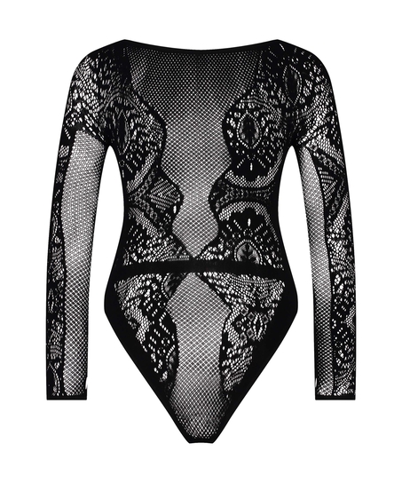 Body Scallop Floral, Noir