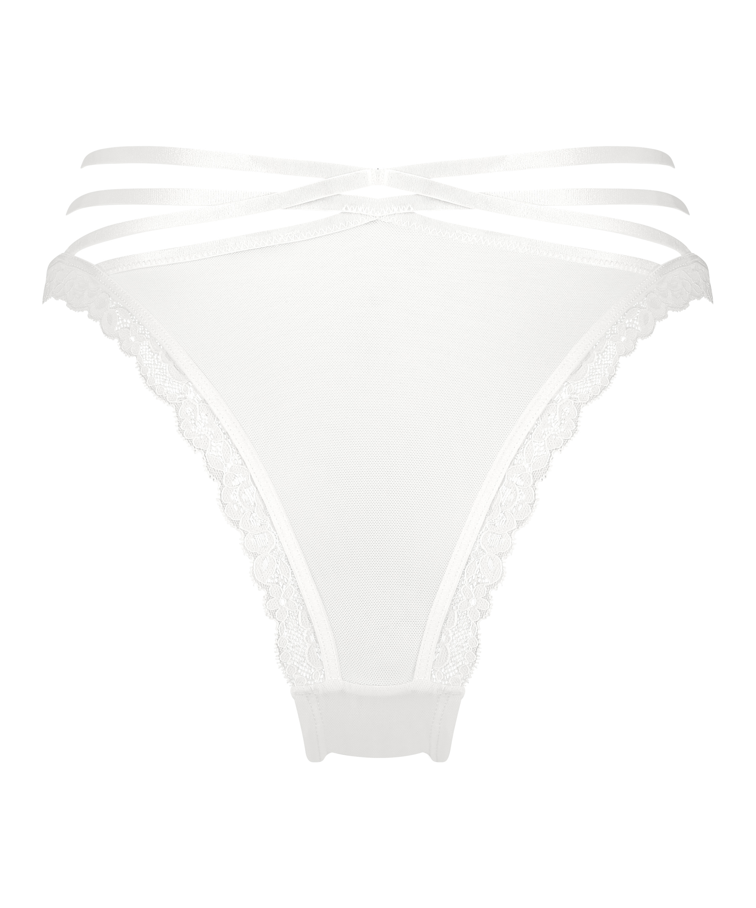 Slip brésilien Janine, Blanc, main