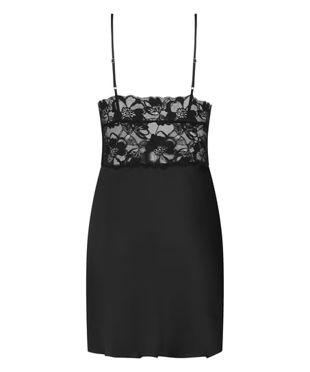 Nuisette satin, Noir