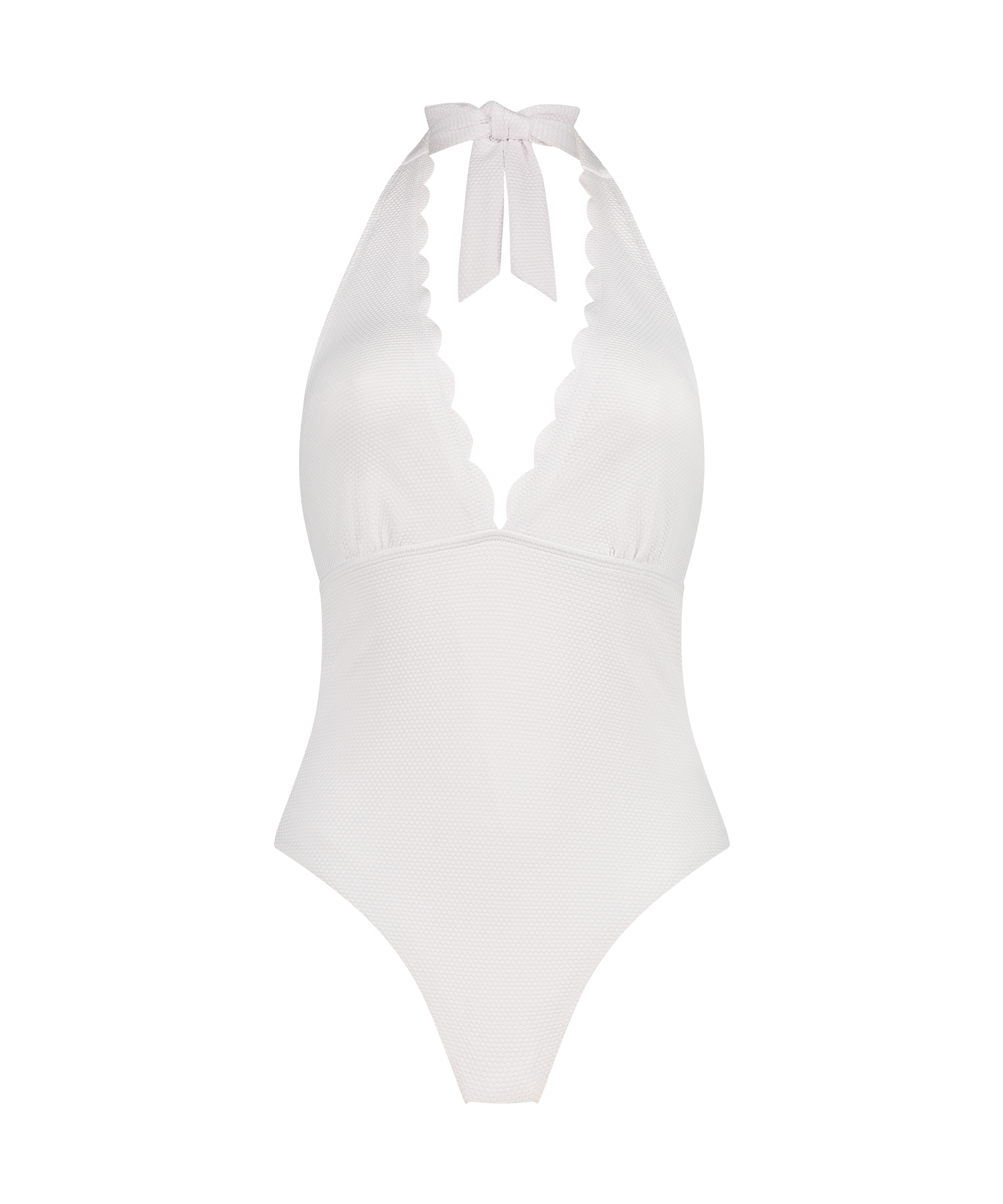 Maillot de bain Shaping Scallop, Blanc, main