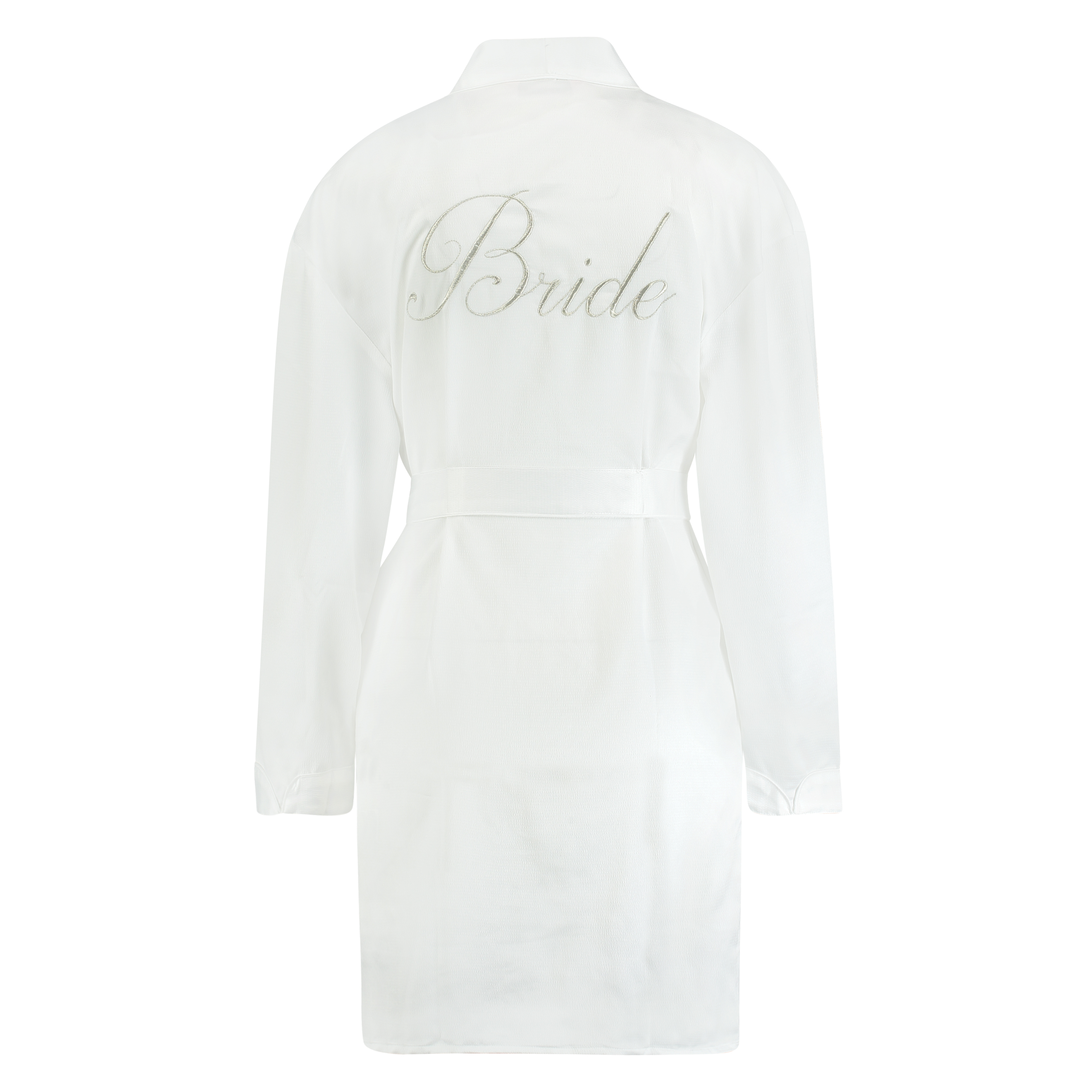 Kimono Satin Bridal, Blanc, main