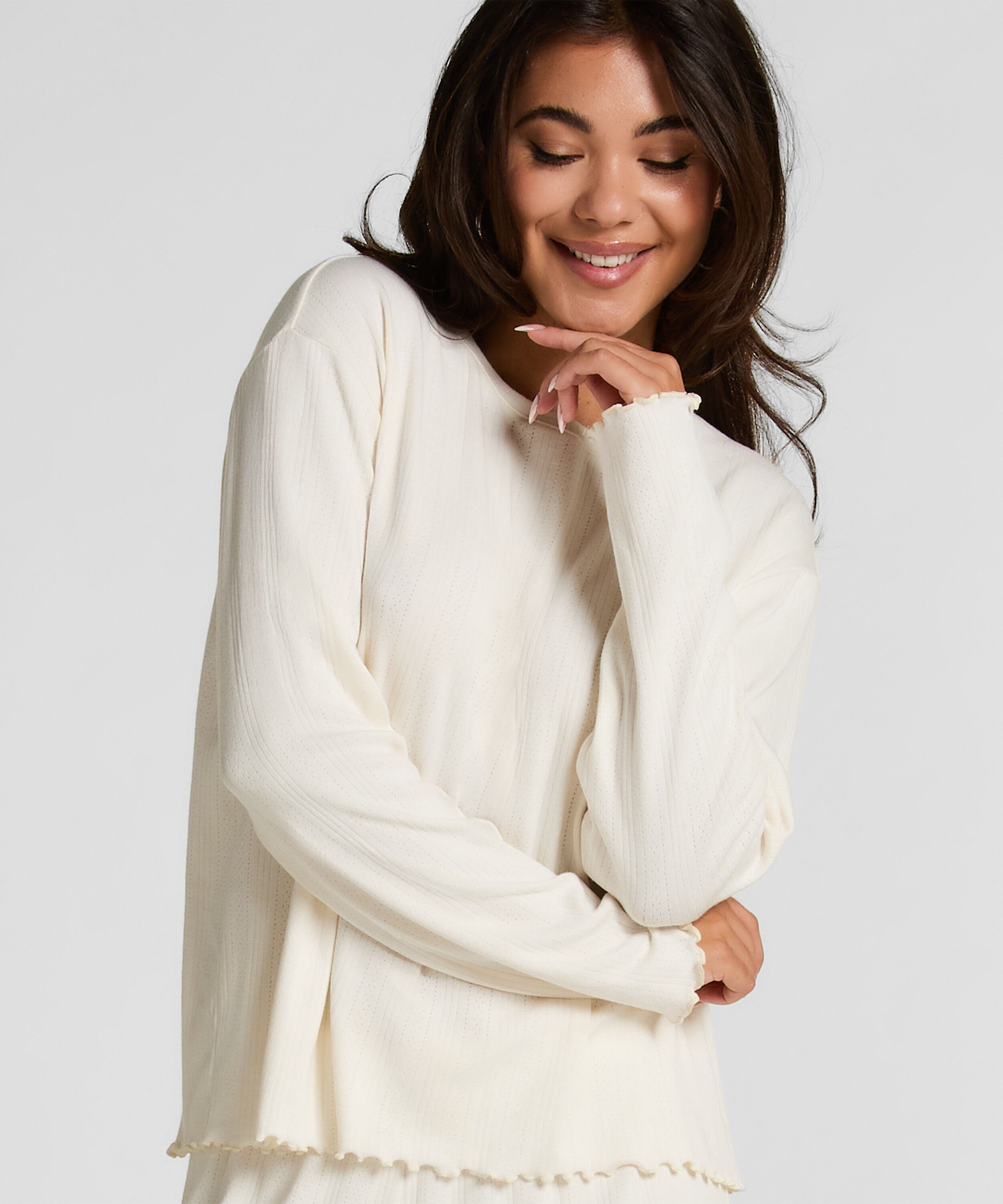 Pyjama Top Loose Pointelle
