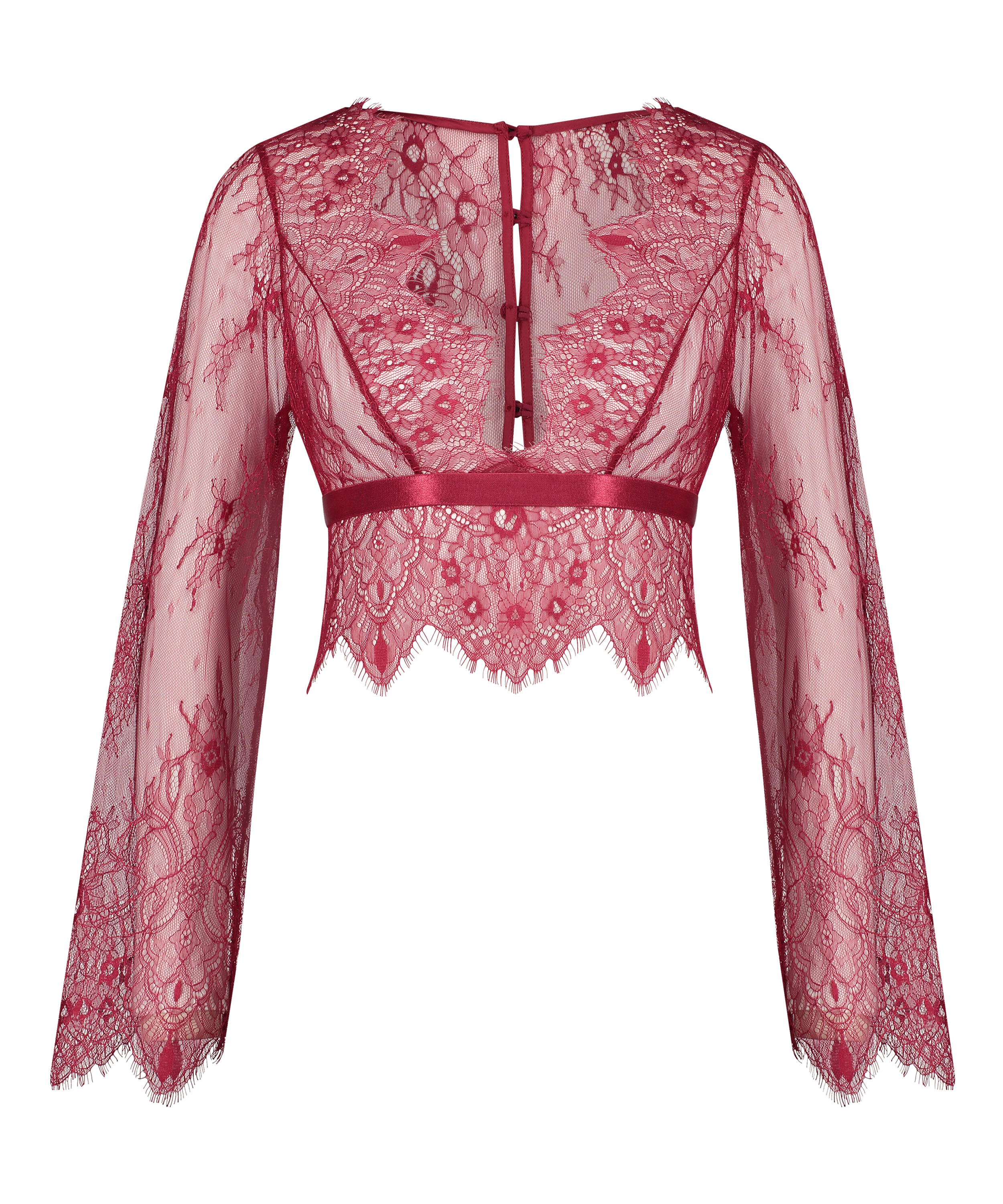 Top Allover Lace, Rouge, main
