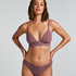 Slip brésilien invisible Stripe mesh, Marron