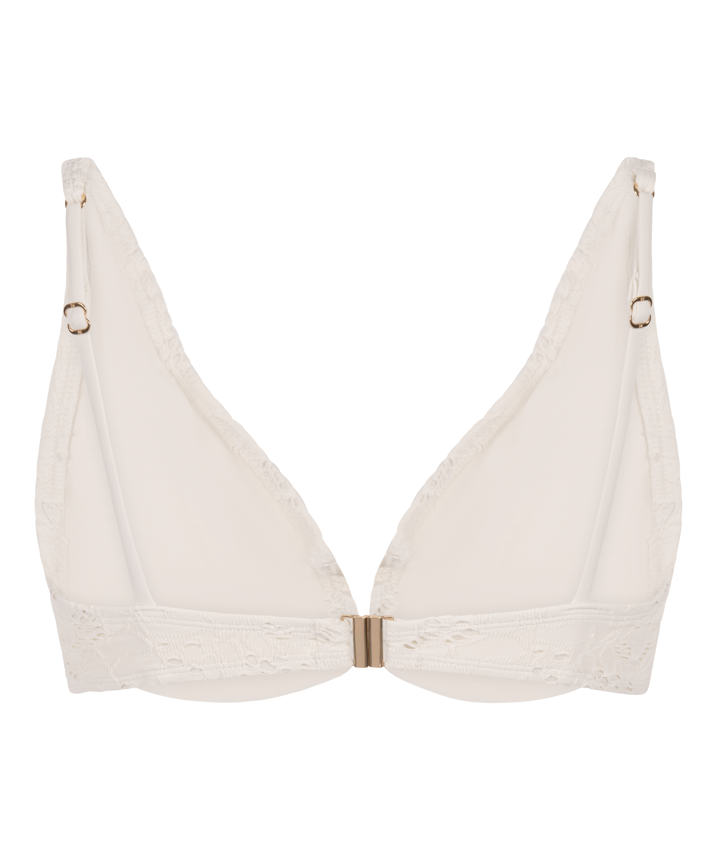 Haut de bikini Crochet, Blanc, main