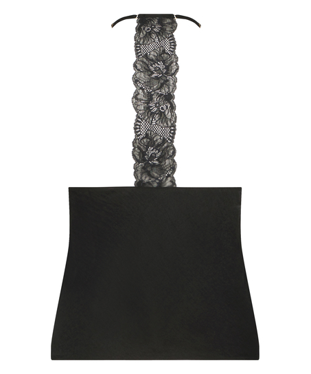 Cami top Satin, Noir