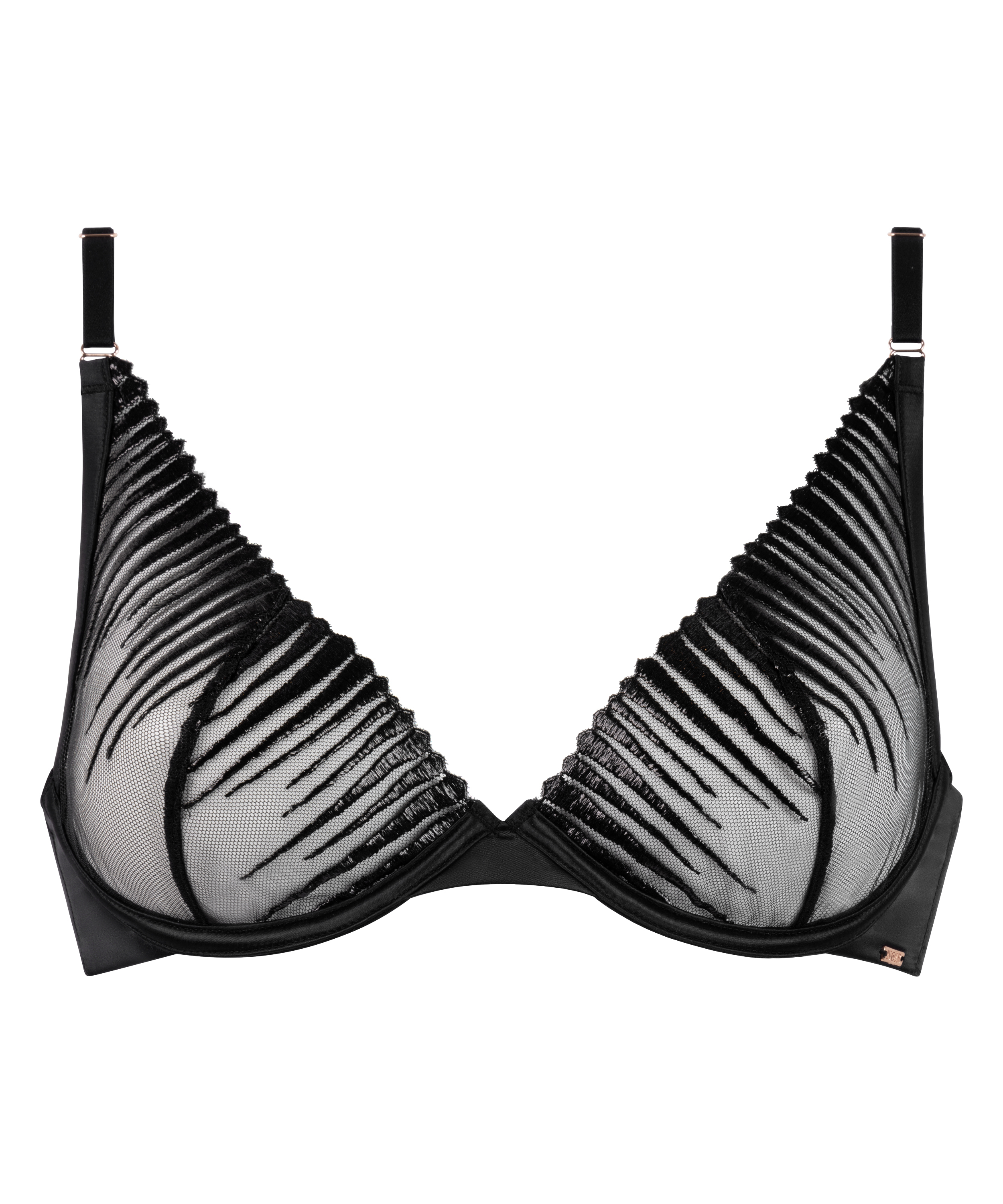 Soutien-gorge non-rembourré à armatures Alice, Noir, main
