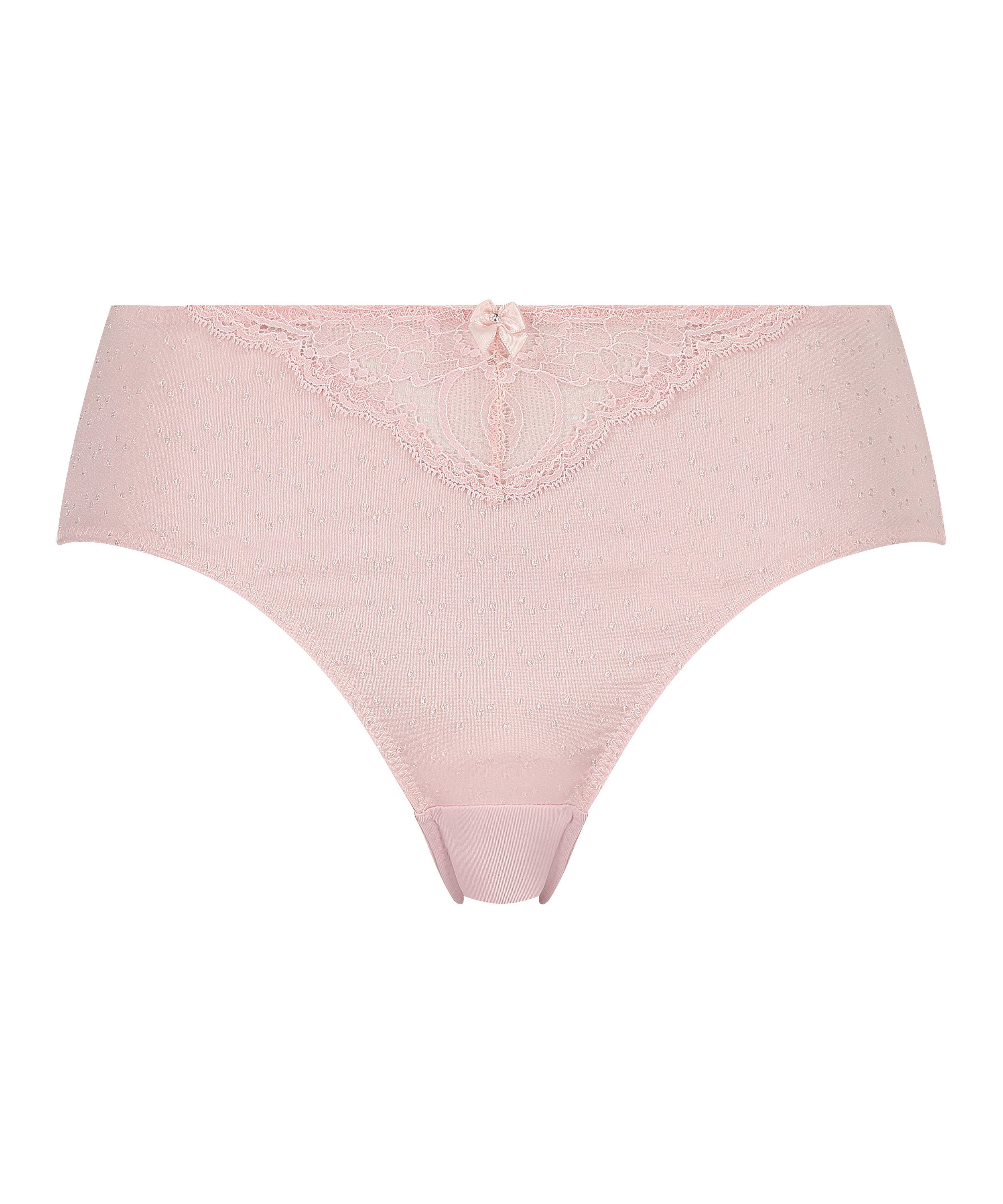 Slip taille haute Sophie, Rose, main