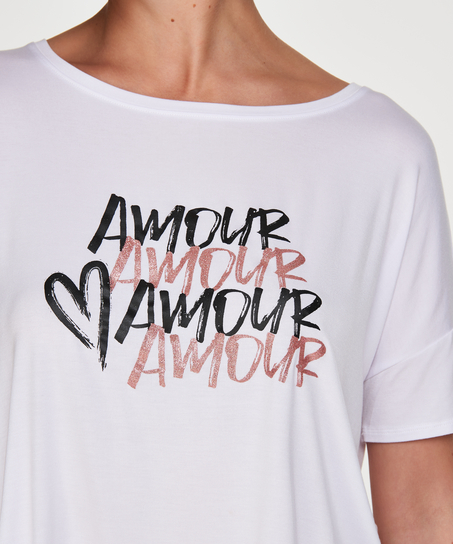 Ensemble de pyjama court, Blanc