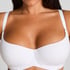 Soutien-gorge à armatures rembourré en coton, Blanc