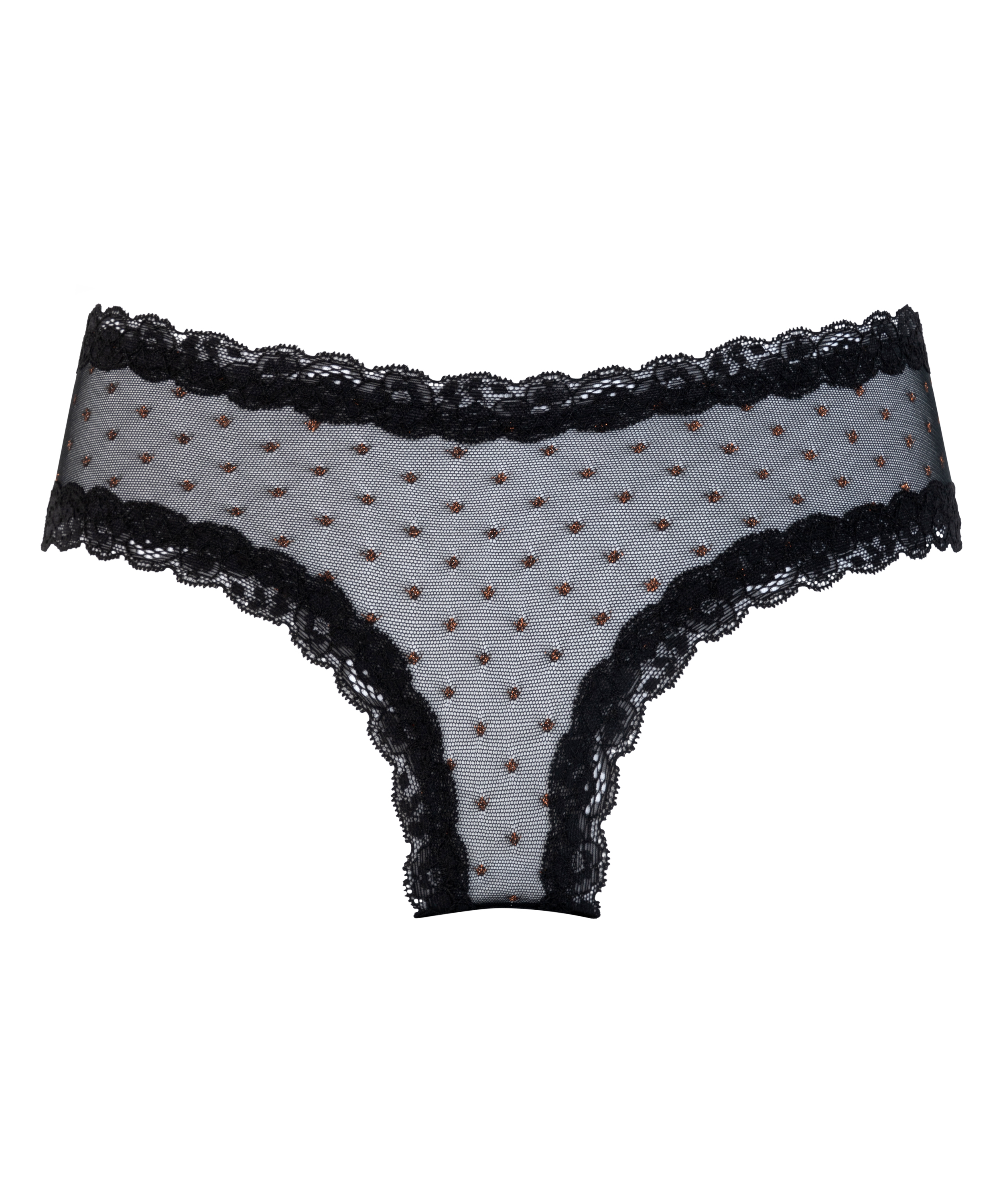 Slip brésilien V-shape mesh, Noir, main