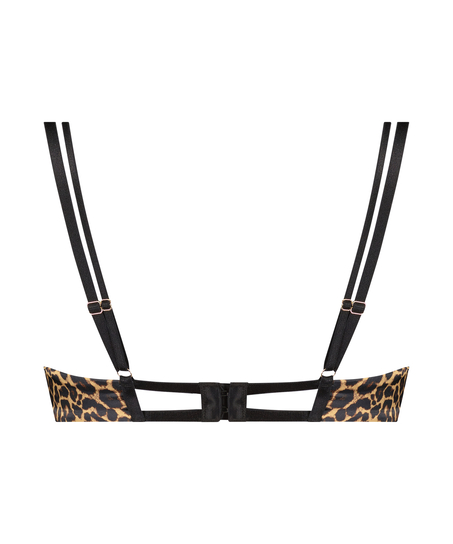 Soutien-gorge rembourré demi-bonnet à armatures préformé Ellie, Noir