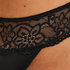 Boxer string Lace, Noir