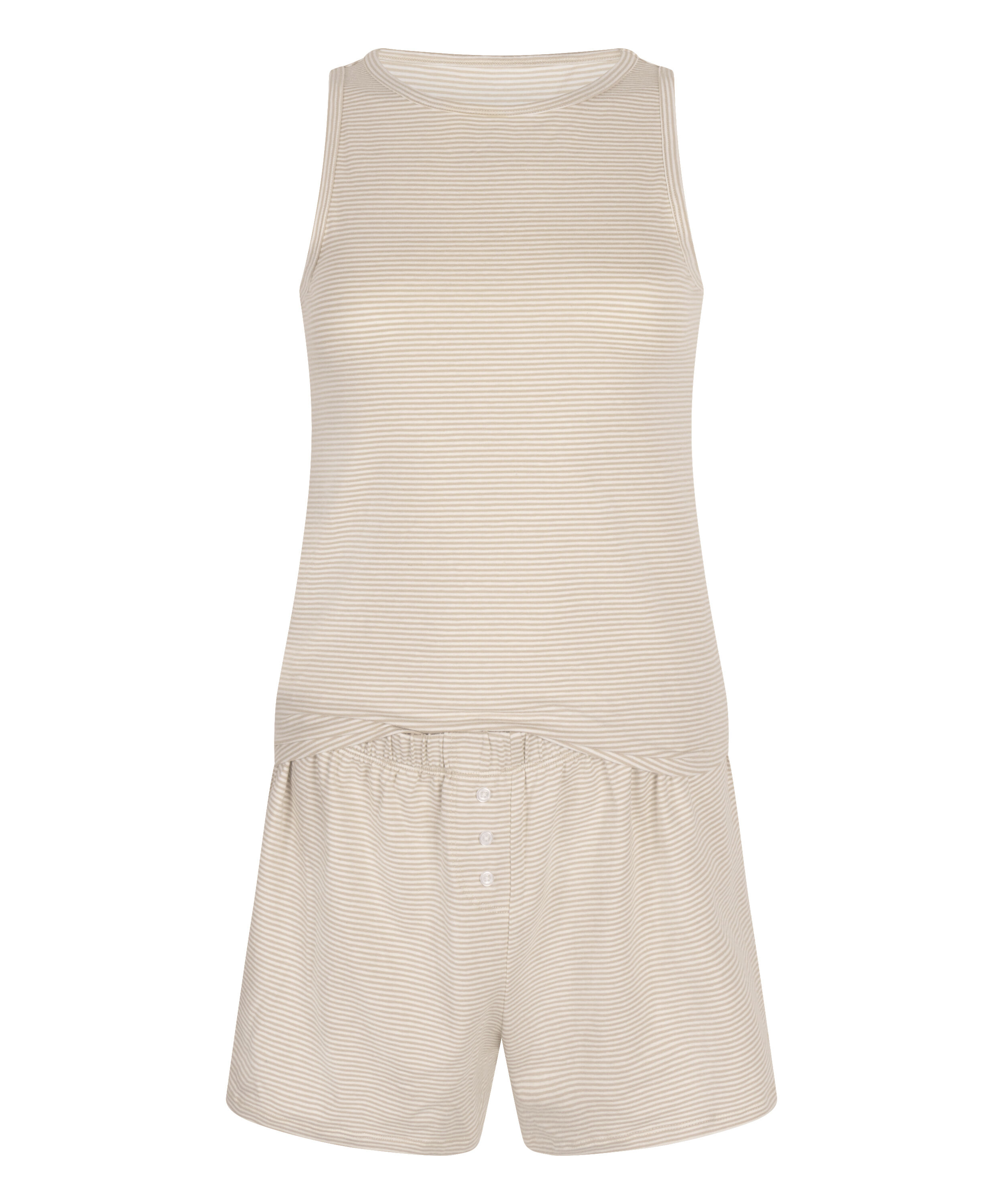 Pyjama D&eacute;bardeur en Jersey, Beige