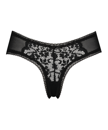 Slip brésilien en forme de V Franzi, Noir