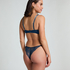 Slip brésilien jambes hautes Kaiden, Bleu
