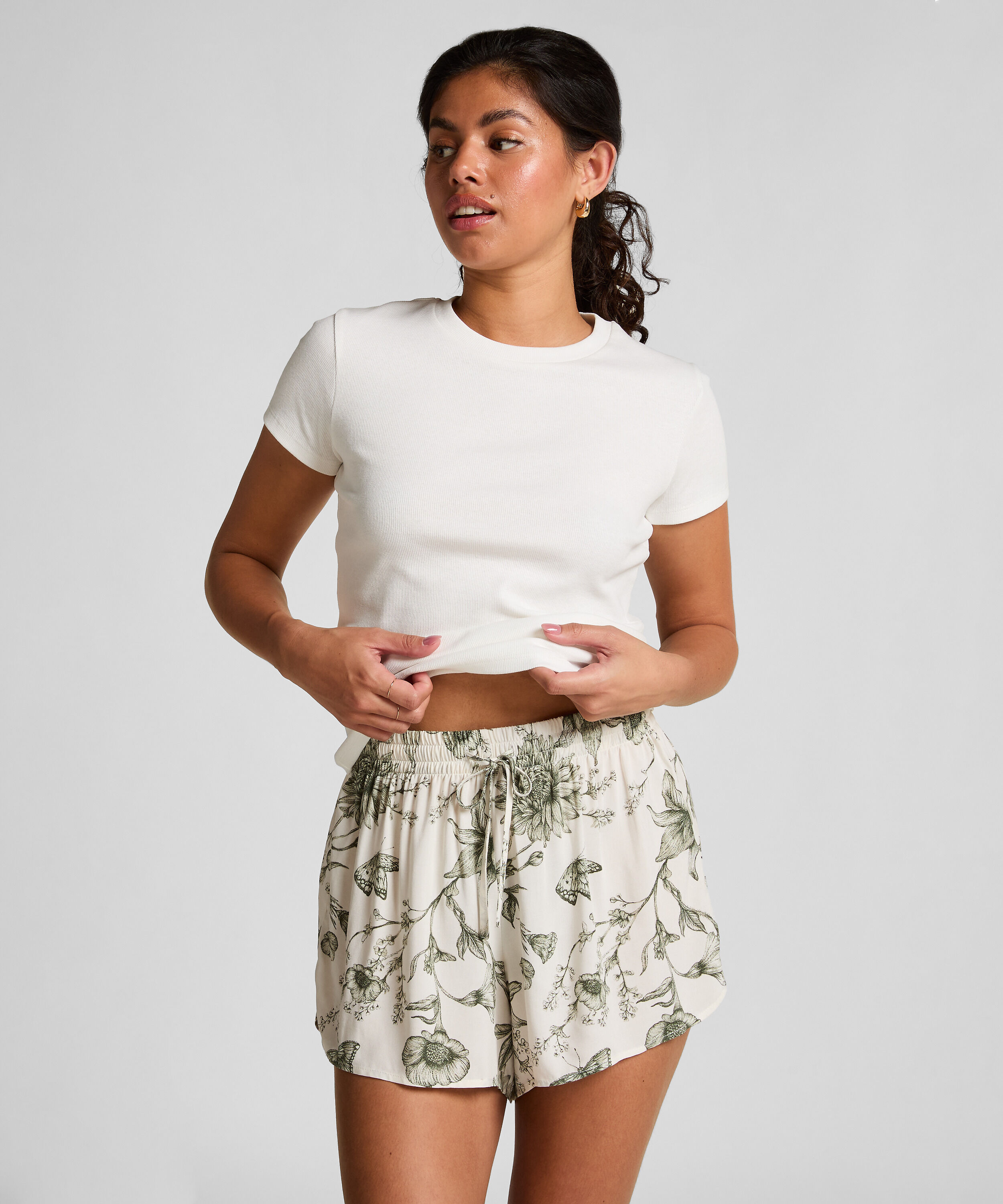 Short de pijama, Blanc