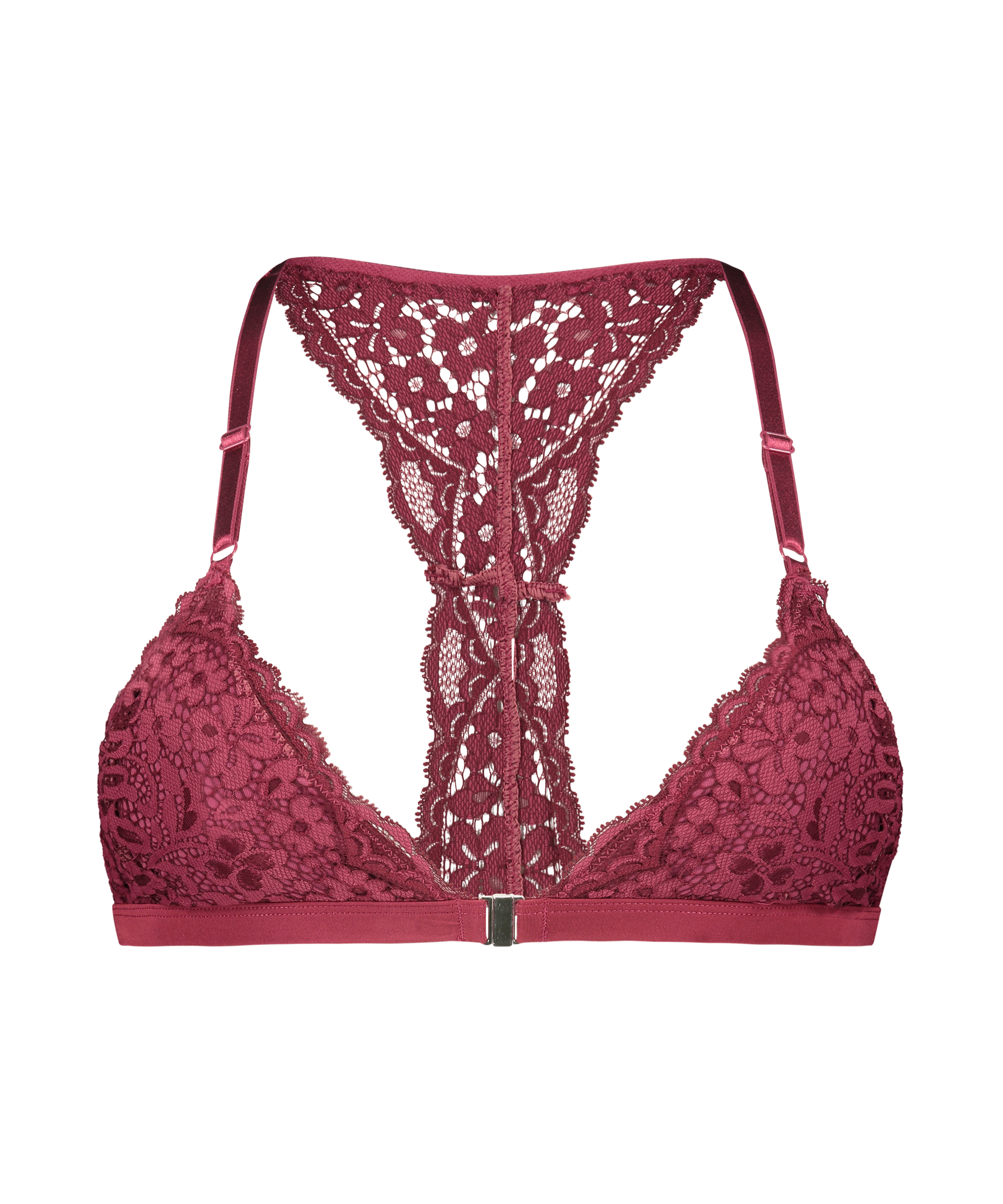 Brassi&egrave;re triangulaire moul&eacute;e Rose, Rouge, main