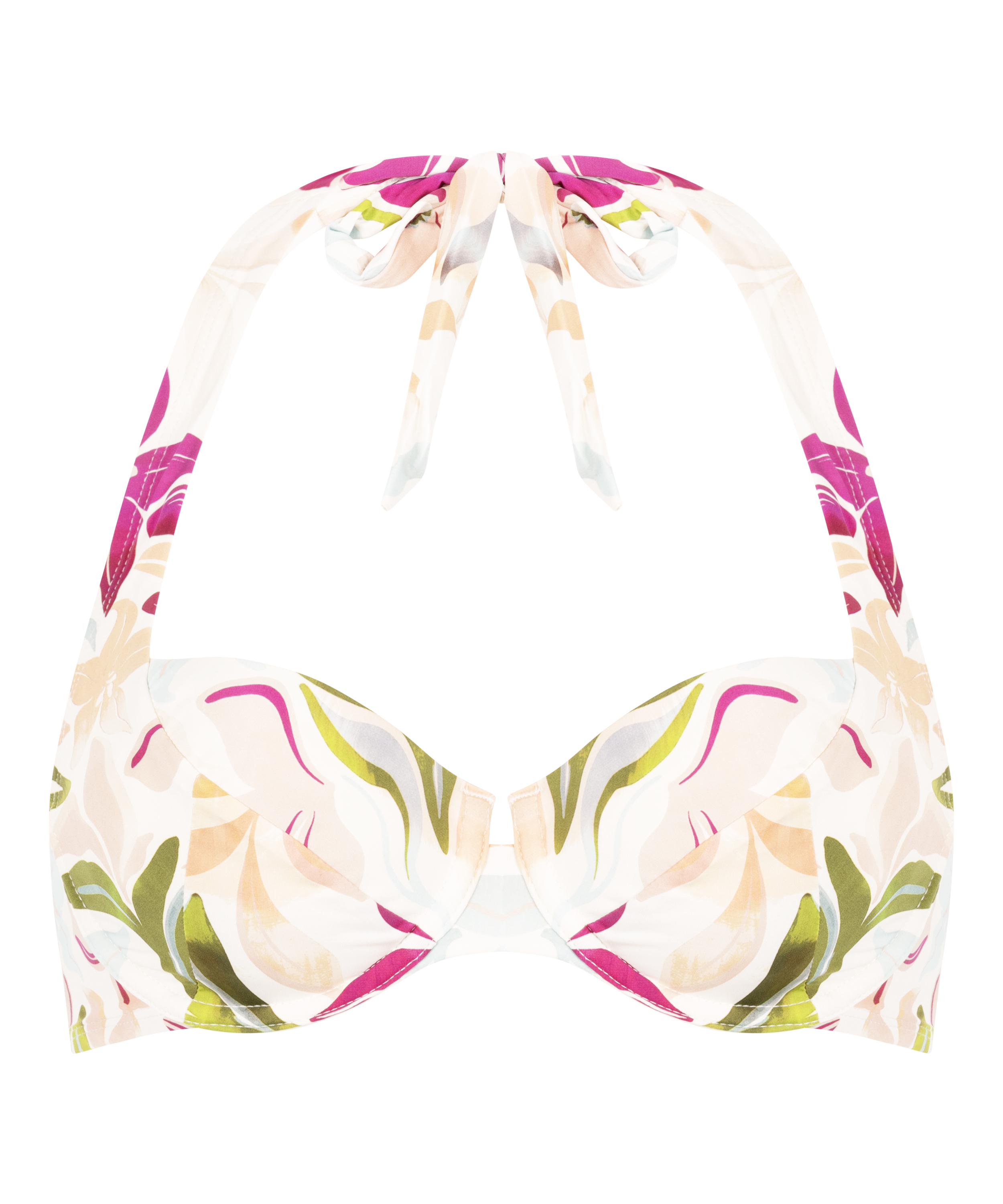 Haut de bikini à armatures non rembourré Ayanna, Blanc, main