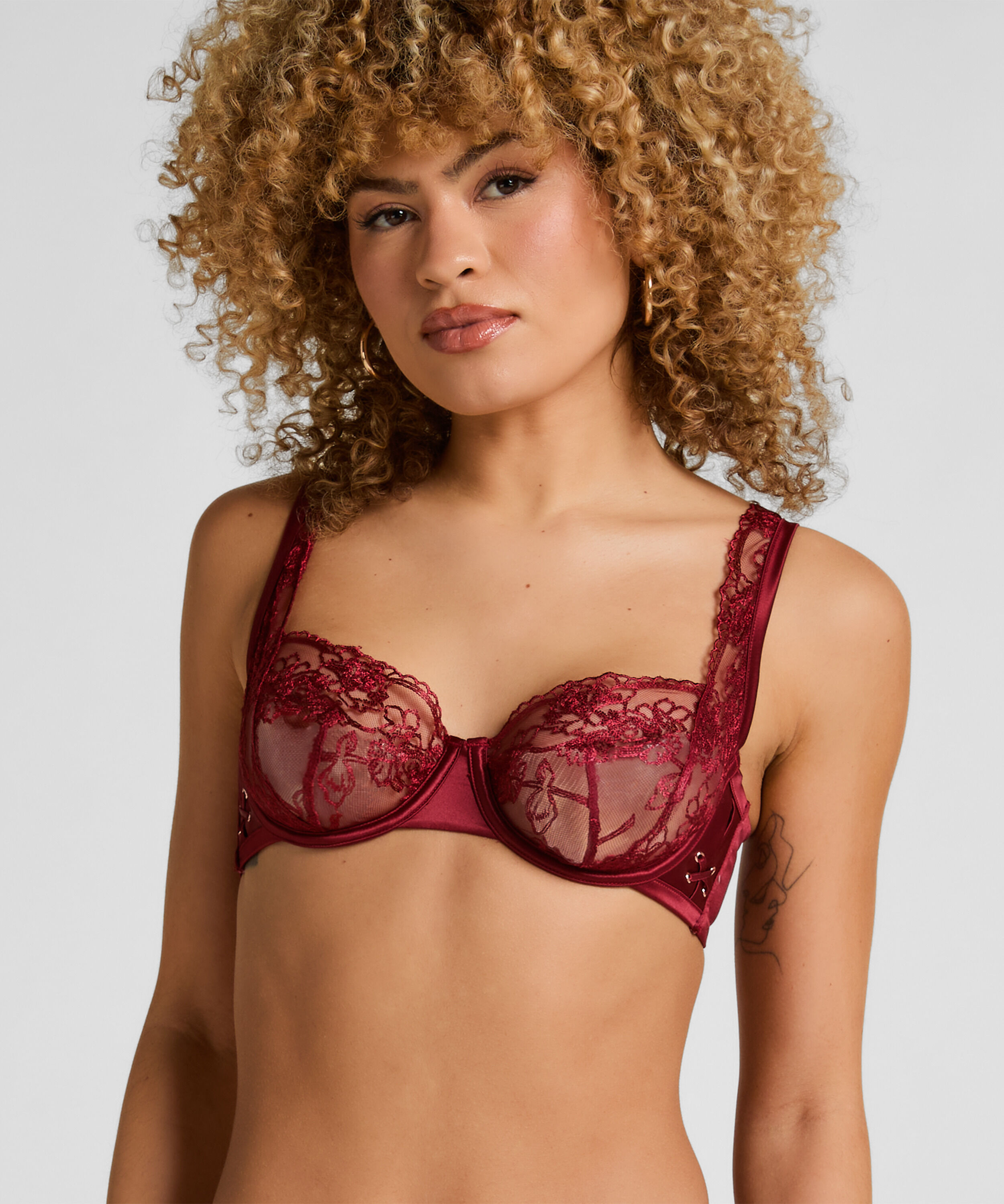 Soutien-Gorge Armatures Catherine Sans Coques, Rouge Soutien-Gorge Armatures Catherine Sans Coques, Rouge