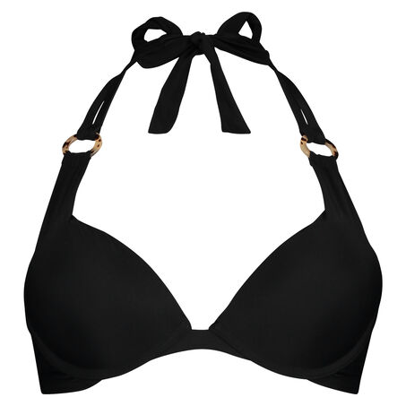 Haut de bikini &agrave; armatures &agrave; effet push-up pr&eacute;form&eacute; Capsule Taille A - E, Noir