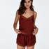 Haut de camisole Satin Dentelle, Rouge