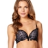 Padded underwired push-up bra Elle, Noir