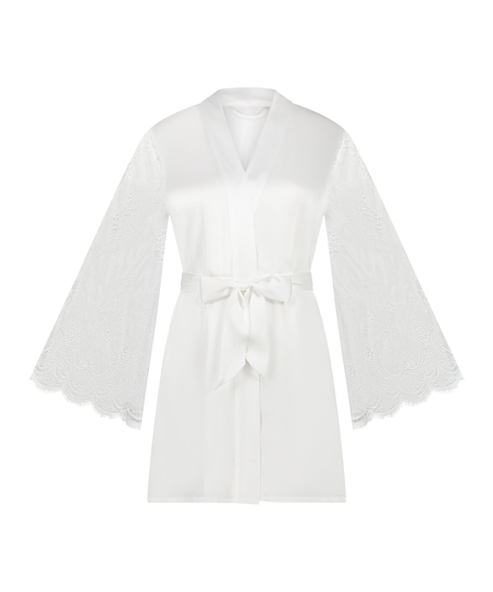 Kimono Satin, Blanc