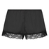 Short de pyjama Satin, Noir