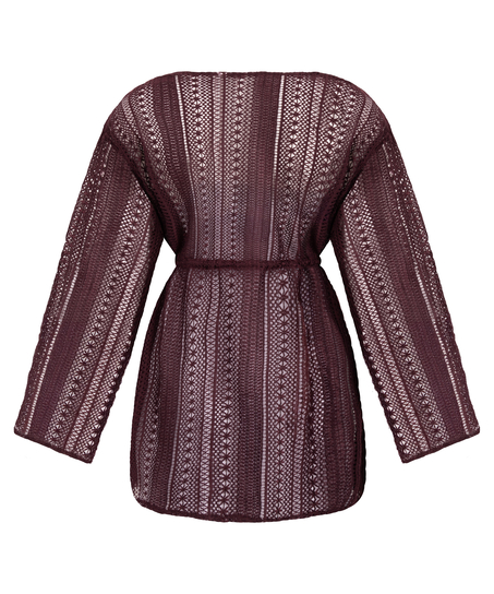 Caftan de plage en crochet, Violet